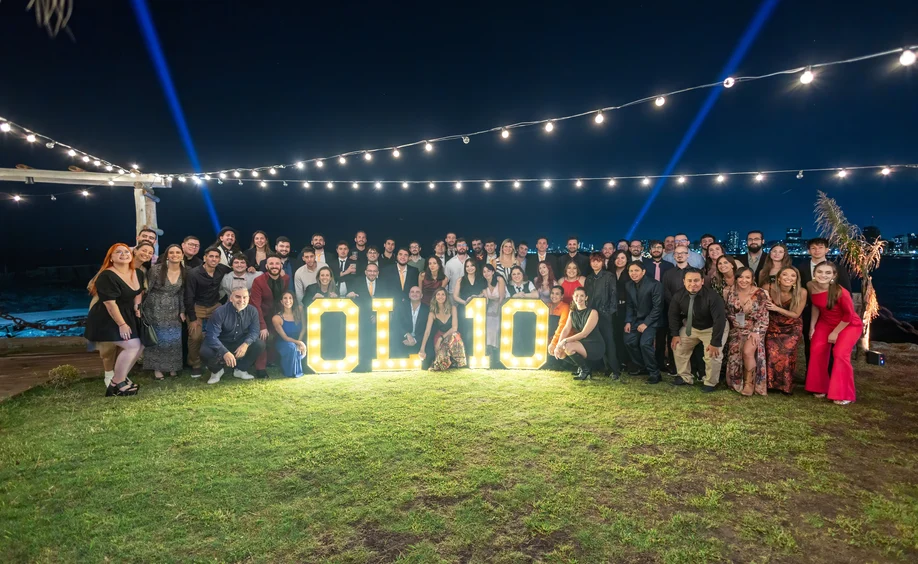 The OrangeLoops team celebrating ten years
