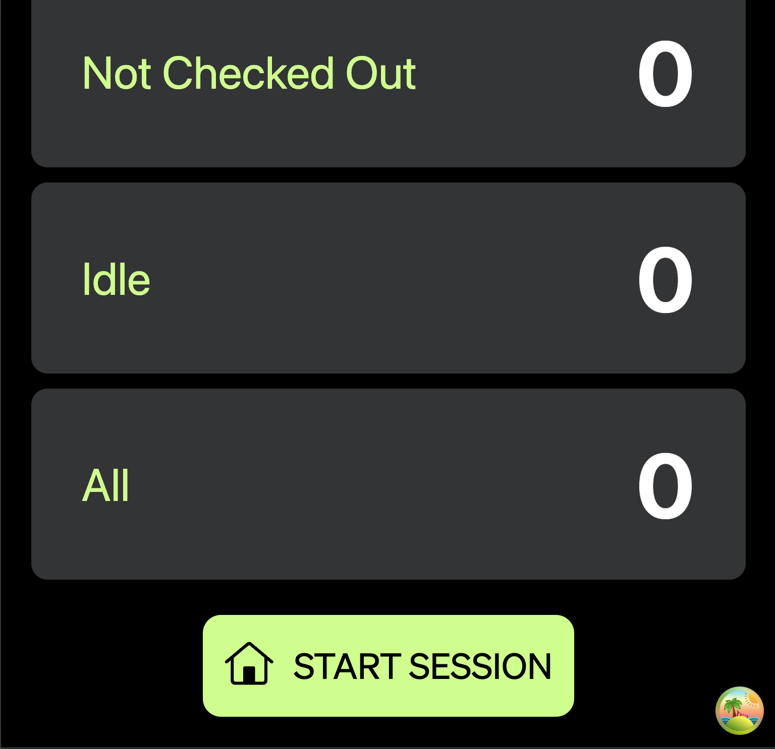Verve Motion Kiosk session interface