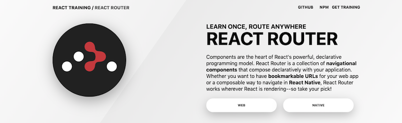 React Router screenshot